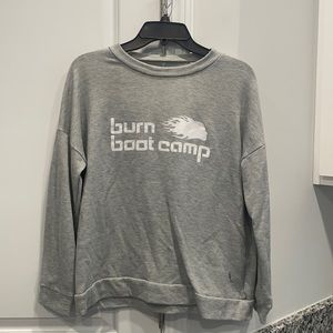 Burn Boot camp sweatshirt/open back